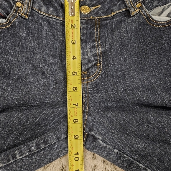 COOGI SZ 13/14 Gold Embroidered Stretch Flare Med Wash Blue Jeans Streetwear - Picture 10 of 13